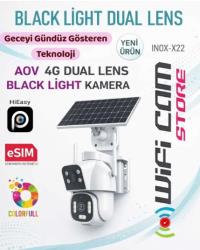 INOX-X22 4G DUAL LENS BLACK LİGHT ESİM SOLAR KAMERA  - 1